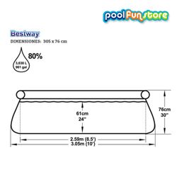 Piscina Bestway Fast Set 305x76 cm
