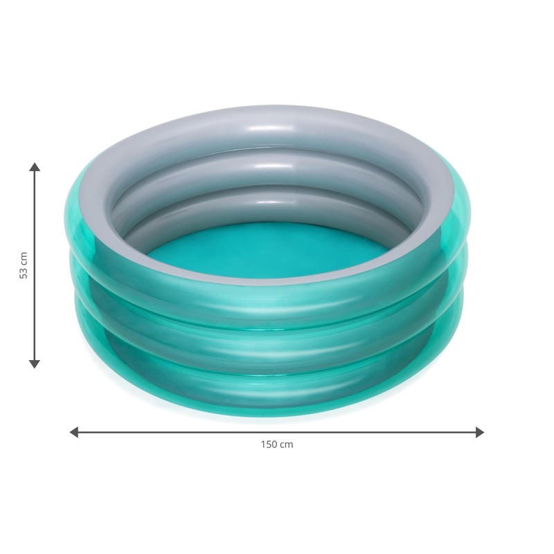 Piscina Gonfiabile per Bambini Bestway Big Metallic 3-Ring Pool 150x53 cm