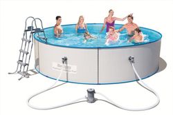 Plåt rund pool Hydrium Splasher vit Bestway olika storlekar