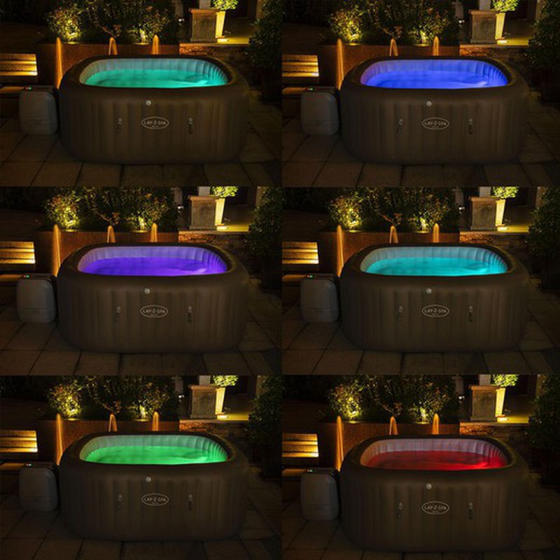 Spa Hinchable Bestway Lay-Z-Spa Ibiza Para 4-6 personas Cuadrado 180x180x66  cm — PoolFunStore