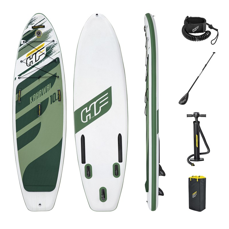 taart vacuüm eerlijk Bestway Hydro-Force Kahawai Opblaasbaar Paddle Surfboard 310x86x15 cm Met  Peddel, Pomp en Tas — PoolFunStore