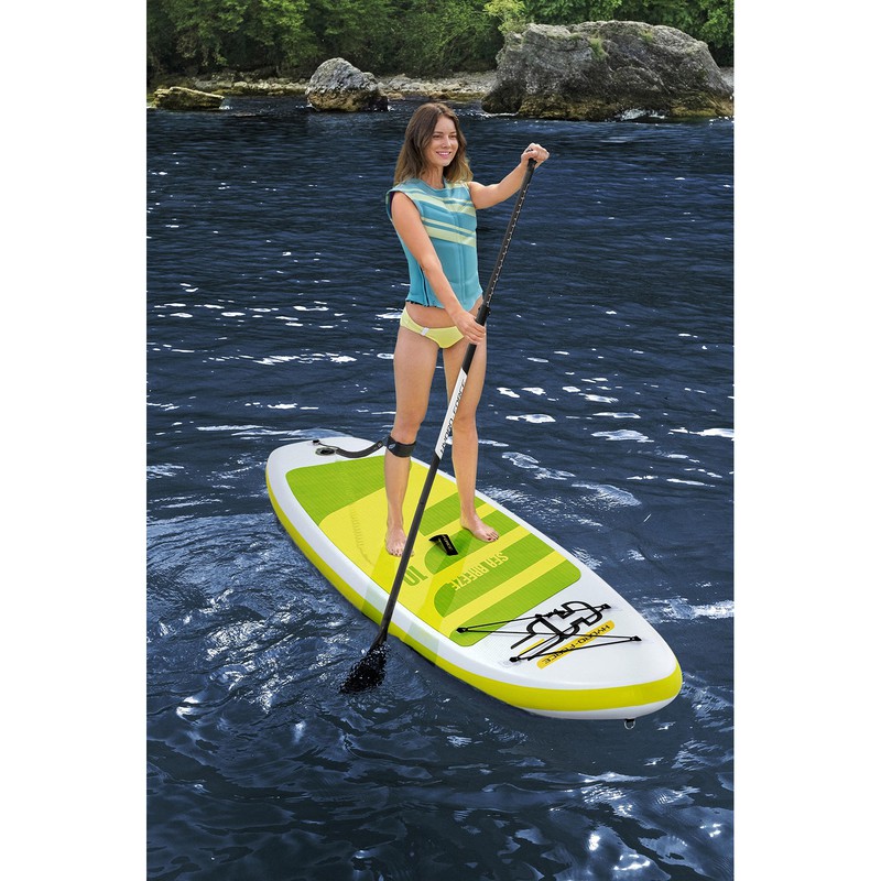 Tabla Paddle Surf Hinchable Bestway Hydro-Force Surf Oceana Convertible  305x84x12 cm con Remo Doble, Asiento, Bomba y Bolsa de Viaje